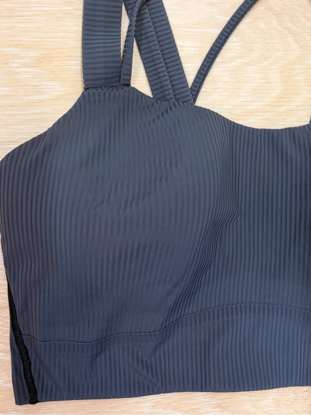 lululemon athletica charcoal Strappy Sports Bra - Supportive Cross-Back